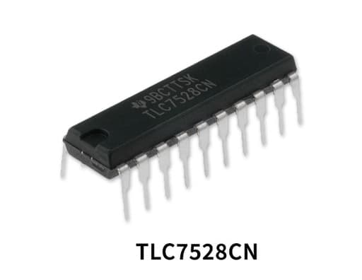 TLC7528CN dual output channel 8bit DAC