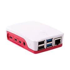 Raspberry pi 4 red and white casing