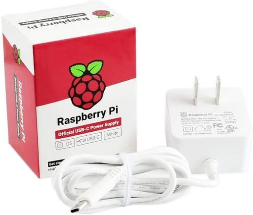 Official Raspberry Pi 4B Type-C Power Adapter (5V 3A)