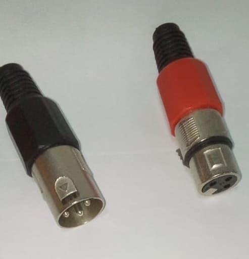 Plastic Canon Audio Connector male and female pair