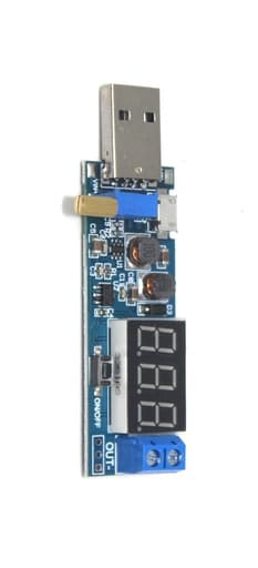 USB DC-DC Buck Boost module with seven segment display