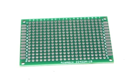 4cmx6cm double sided fiberglass PCB veroboard/stripboard