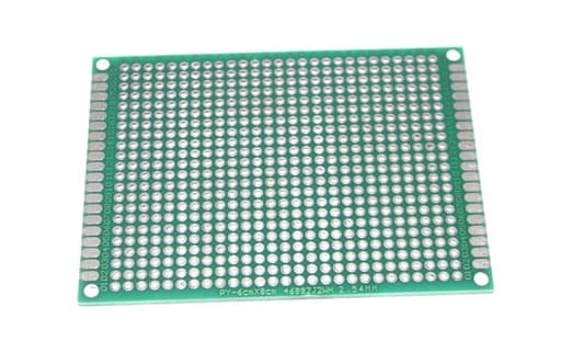 6cmx8cm double sided fiberglass PCB veroboard/stripboard