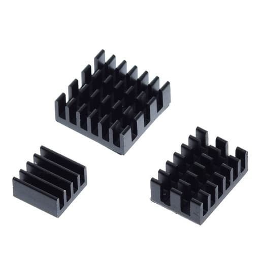 Rapsberry pi anodized black heat sink