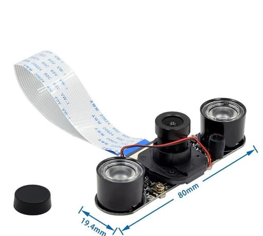 OV5647 5MP 95 degree Raspberry Pi Night vison Fish eye camera