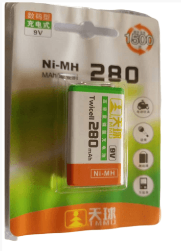 9V 280mAh Rechargeable Lithium-Ion Battery