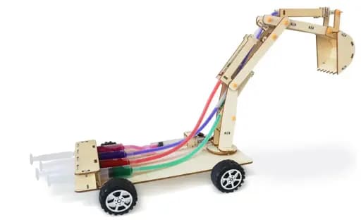 DIY STEM hydraulic excavator with tyre