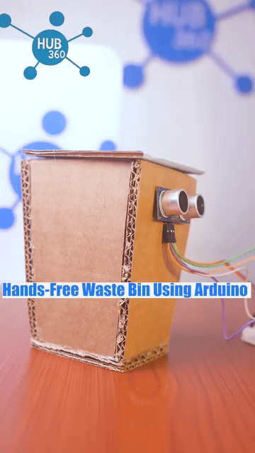 Hands-Free Waste bin using Arduino